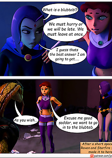 Teen Titans- Raven, Starfire and The Alien Gloryhole